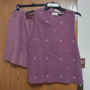 Dusty purple shorts & tank (XL)